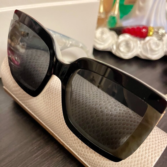 Jimmy Choo Glossy Black Sunglasses - Picture 1 of 11